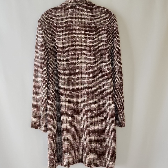 Mocha & Ivory Brown Brixton Textured Midi Blazer - Picture 2 of 7